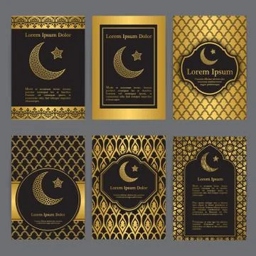 Vector islamic ethnic invitation design or background Stock Illustration