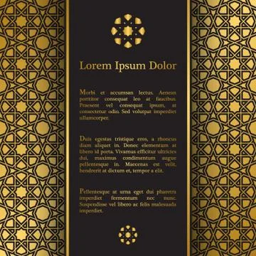 Vector islamic ethnic invitation design or background Stock Illustration