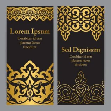 Vector islamic ethnic invitation design or background Stock Illustration