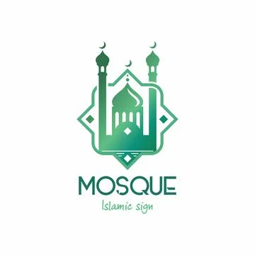 Vector islamic mosque icon for logo design Stock Illustration