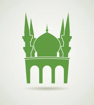 Vector islamic mosque icon or symbol Stock Illustration