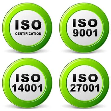 Vector iso certification icon Stock Illustration
