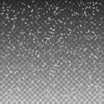 Vector isolated abstract falling snowflakes, snow Stock Illustration