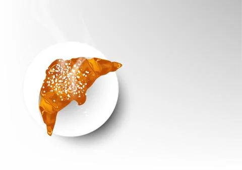 Vector isolated baked of croissant bread Stock Illustration