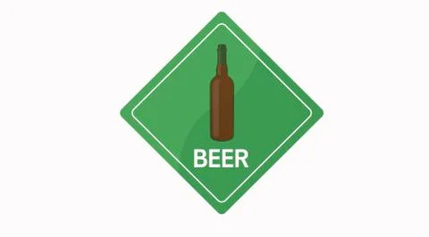 Vector Isolated Beer Sign Icon Stock Illustration