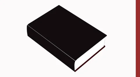 Vector Isolated Black and White Book Icon Stock Illustration