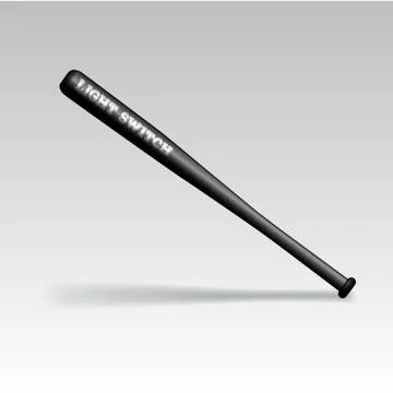 Vector isolated black baseball bat 库存插图