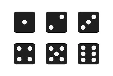 Vector isolated black dices Stock Illustration