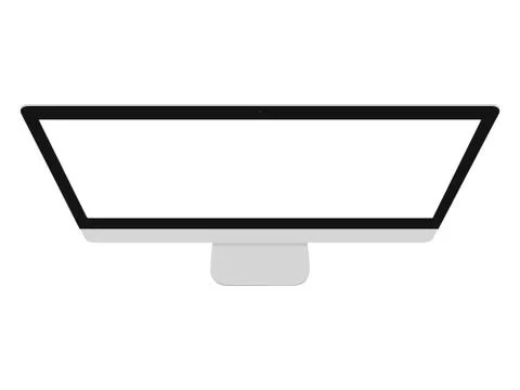 Vector isolated blank computer mock up template Stock Illustration