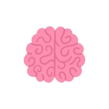 Vector isolated brain. Illustration for label of medicine, advertisement post Illustrazione stock