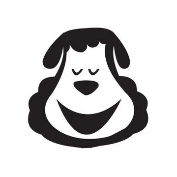 Vector. Isolated cartoon sheep head. Stock Illustration