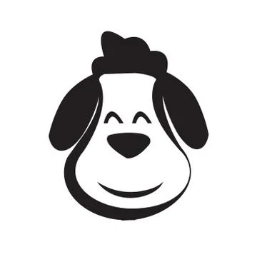 Vector. Isolated cartoon sheep head. Illustrazione stock