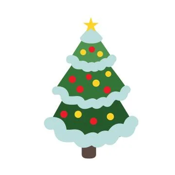 Vector isolated cristmas tree Stock Illustration
