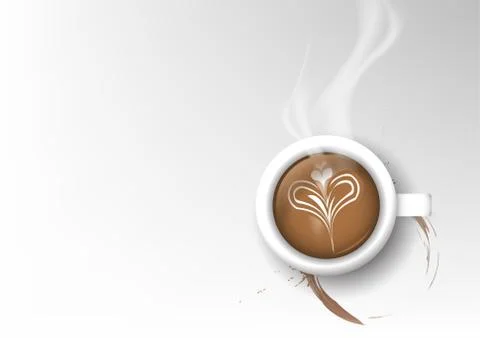 Vector isolated cup of coffee collection, latte Stock Illustration