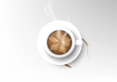 Vector isolated cup of coffee collection, mocha Stock Illustration
