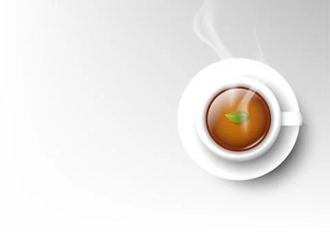 Vector isolated cup of coffee collection, hot tea Stock Illustration