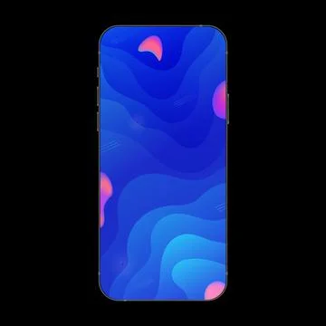 Vector isolated device screen for graphics presentations wallpaper blue and pink Illustrazione stock