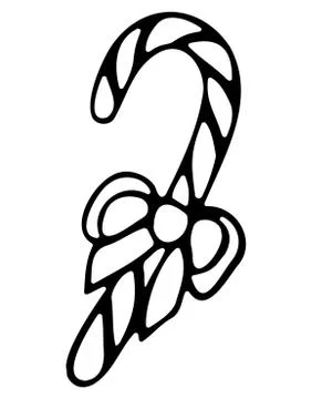 Vector isolated element, Christmas candy. Hand drawn doodle. Stock Illustration