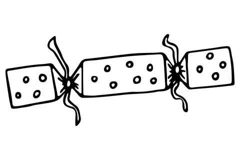 Vector isolated element. Christmas Cracker. New year's decor Stock Illustration