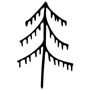 Vector isolated element. Christmas tree. New year's decor Stock Illustration