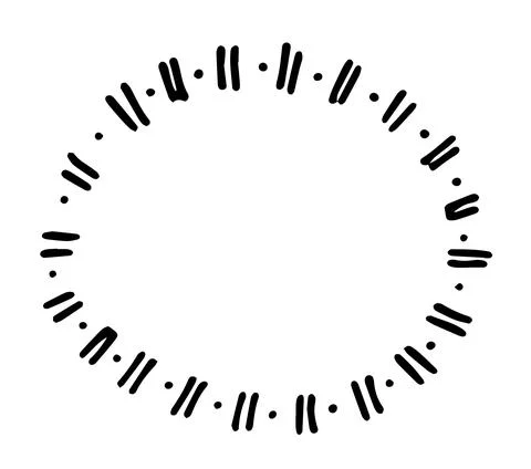 A vector isolated element is a circular frame of short strokes of black lines Stock Illustration