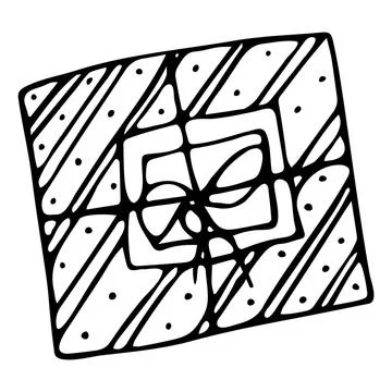 Vector isolated element. A holiday gift box. Christmas or birthday gift. Stock Illustration