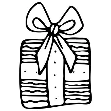 Vector isolated element. A holiday gift box. Christmas or birthday gift. Stock Illustration