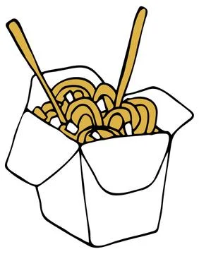 Vector isolated element. Illustration with takeaway food. Logo Stock Illustration
