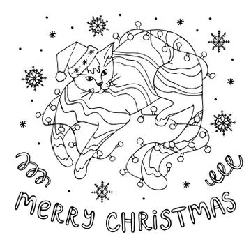 Vector isolated element. New year and Christmas theme. Stock Illustration