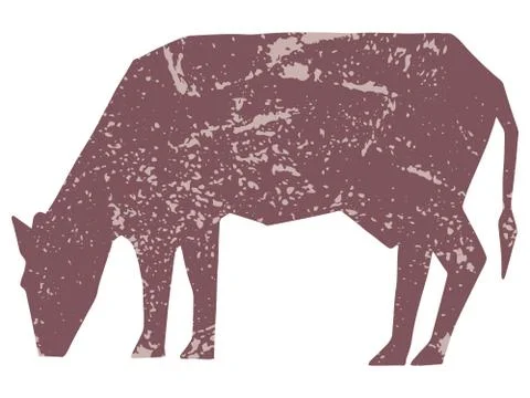 Vector isolated element, upcoming new year, the year of the bull. Hand drawn Stock Illustration