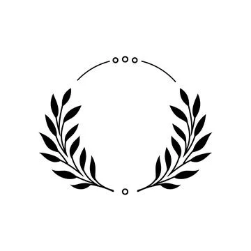 Vector isolated floral frame line art illustration Stock Illustration