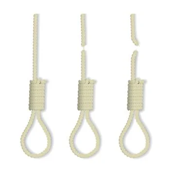 Vector isolated gallows loops Illustrazione stock