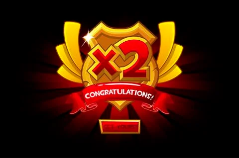 Vector isolated golden shield with number bonus. Stock Illustration