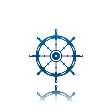 Vector isolated gradient blue icon of steering wheel on the white background  Stock Illustration