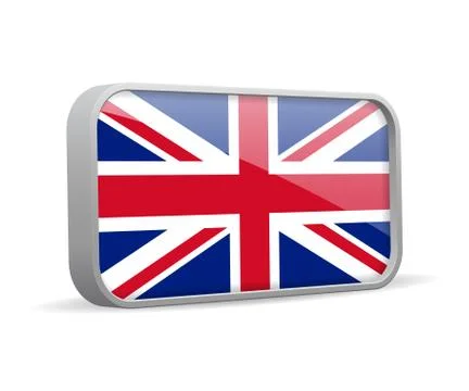 Vector isolated Great Britain flag sign. Illustrazione stock