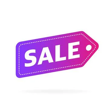 Vector isolated hanging sales tags. Vector illustration. Stock-Illustration
