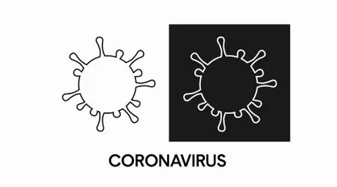 Vector Isolated Icon of a Virus Illustrazione stock