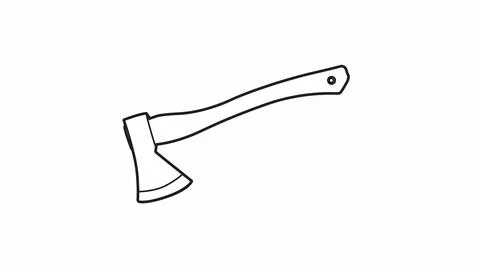Vector Isolated Illustration of a Axe Stock Illustration