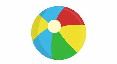 Vector Isolated Illustration of a Beach Ball. Stock Illustration