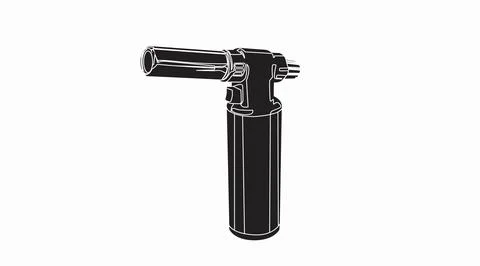 Vector Isolated Illustration of a Blowtorch. Illustrazione stock