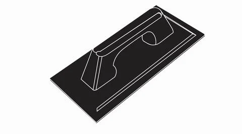 Vector Isolated Illustration of a Bricklayer Trowel. Stock Illustration