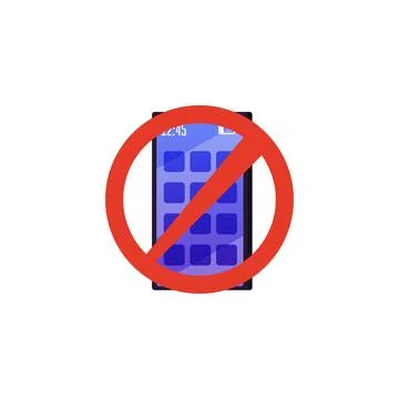 Vector isolated illustration of Digital Detox Concept, Stop sign, unplugging the Ilustração Stock
