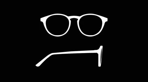 Vector isolated Illustration of a Glasses Frame. Illustrazione stock