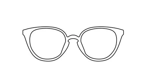 Vector Isolated Illustration of Glasses Stock Illustration