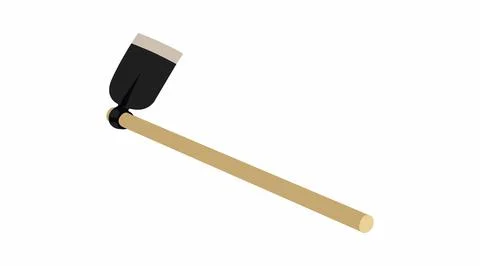 Vector Isolated Illustration of a Hoe Stock Illustration