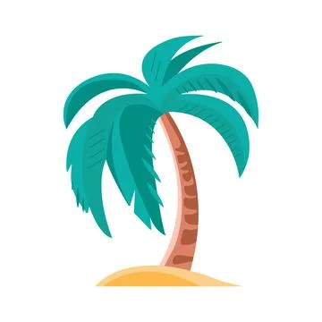 Vector Isolated Illustration of Palm Tree. Stock Illustration