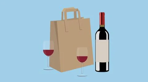 Vector Isolated Illustration of a Paper Bag Illustrazione stock