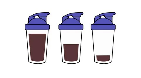 Vector Isolated Illustration of a Protein Shaker. Stock Illustration
