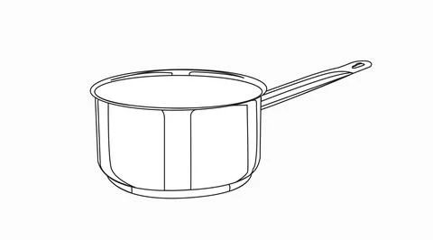 Vector Isolated Illustration of a Saucepan. Stock Illustration