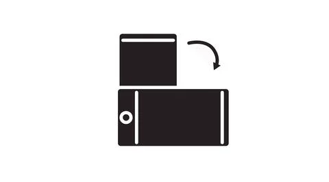 Vector isolated Illustration of a Smartphone or Device Flipping Illustrazione stock